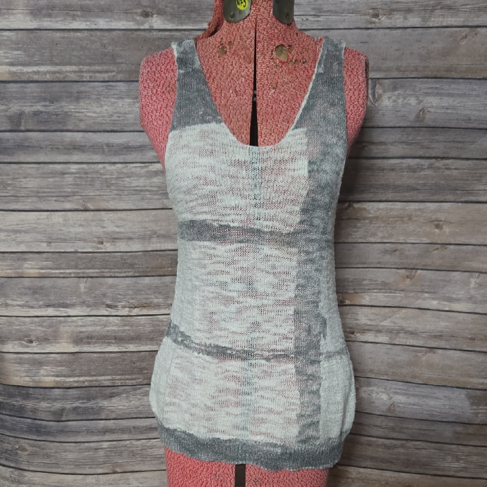 Gray Knit Women's Tank Top